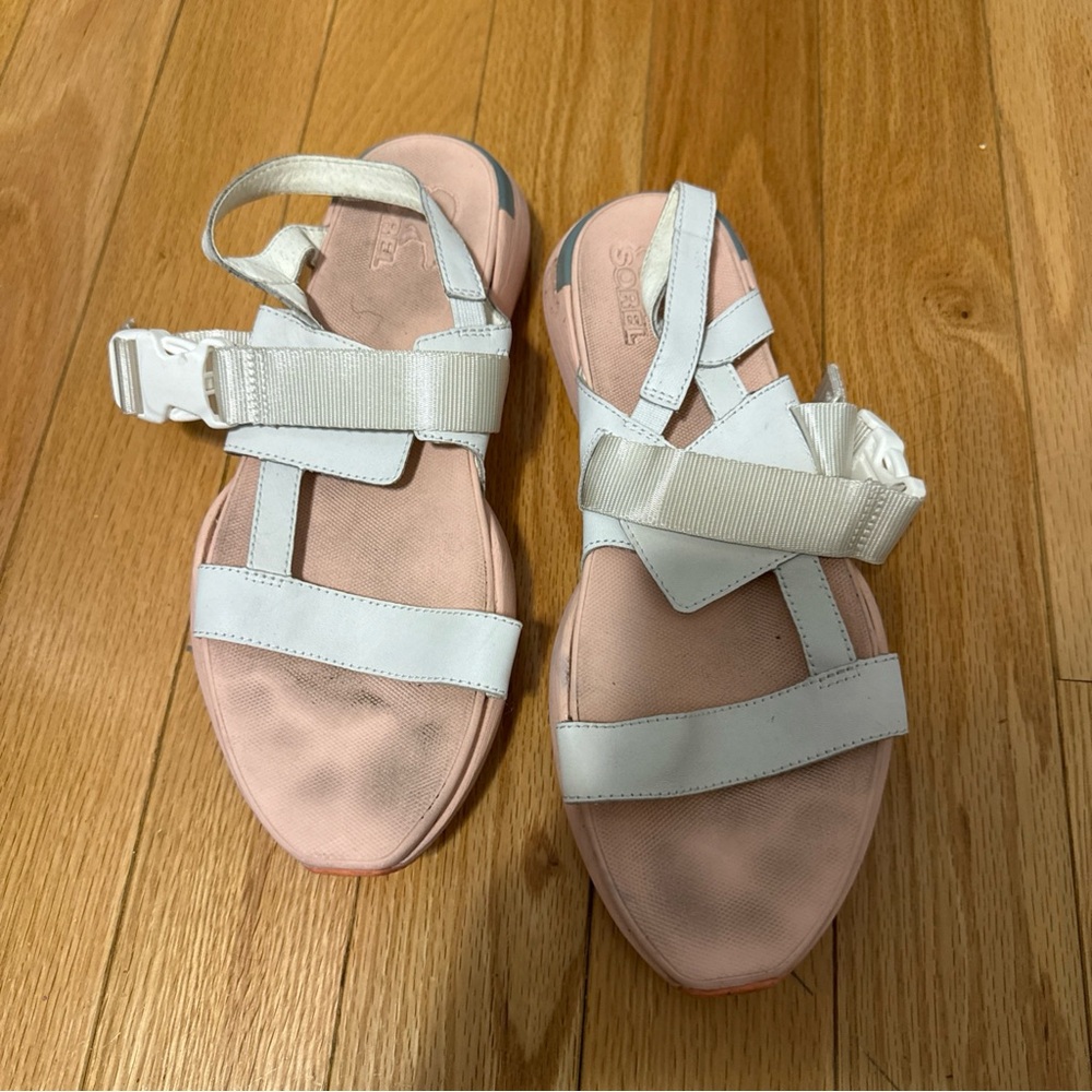 Sorel White Sandals Minimalist Design